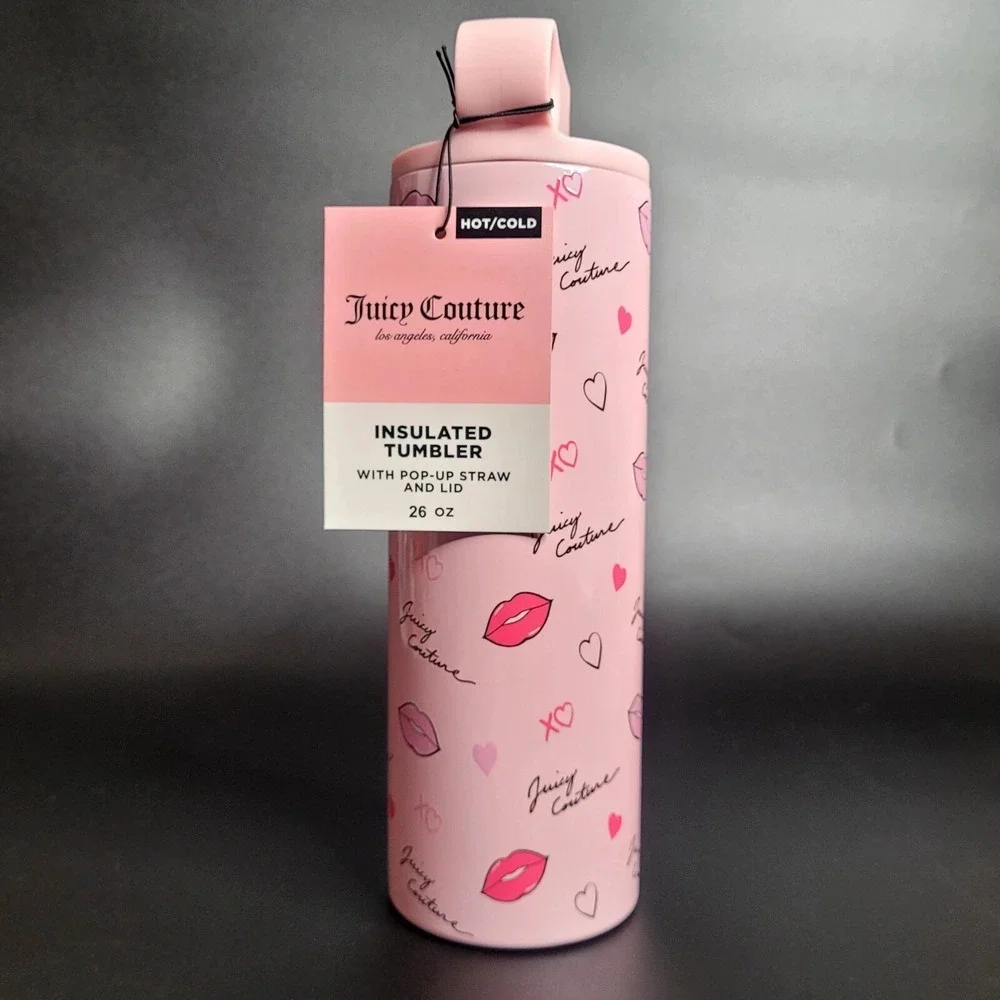 Juicy Couture Insulated Tumbler With Pop-Up Straw And Lid 26oz - NWT